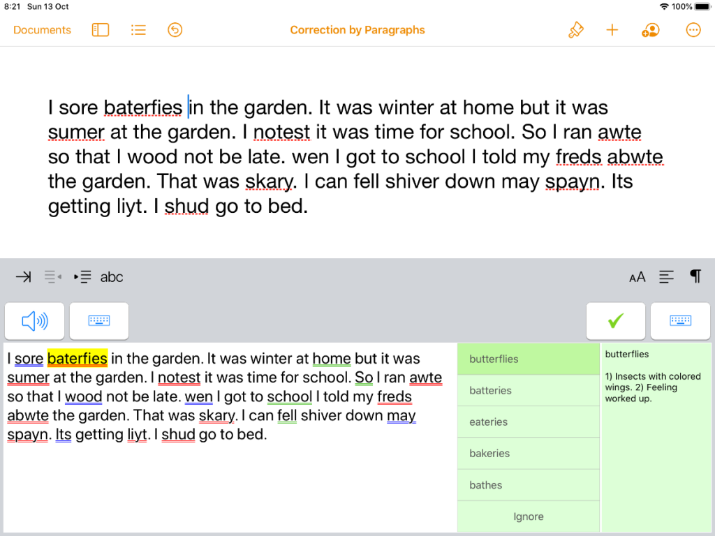 Sentence correction app picture